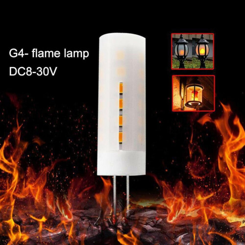 1-10 τεμάχια G4Flicker Φλόγα Φλόγας DC12V-24V LED Λάμπα Φωτισμού Φωτιάς K9A4 1