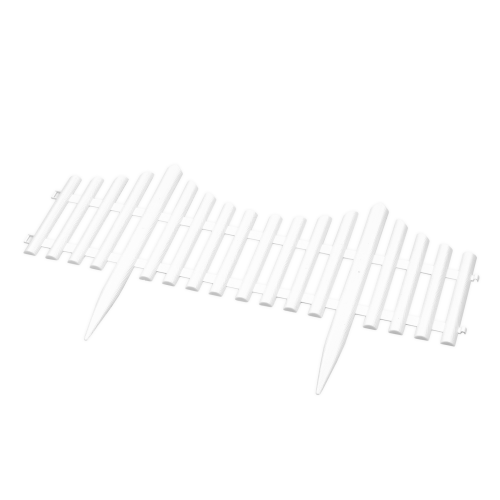KCT KCT 6 Pack -  Interlocking Flexible White Picket Fence Garden Borders - 48 Pieces Total 2