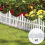 KCT KCT 6 Pack -  Interlocking Flexible White Picket Fence Garden Borders - 48 Pieces Total 7