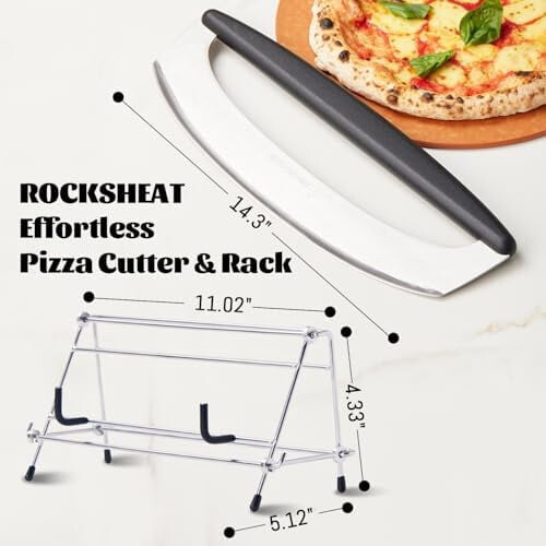 Pizza Rocker Cutter Rostfritt Stål 14 Tum 1