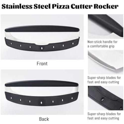 Pizza Rocker Cutter Rostfritt Stål 14 Tum 2