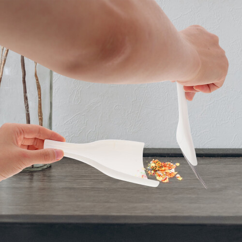 Mini Dustpan and Brush Set for Table Cleaning White 2