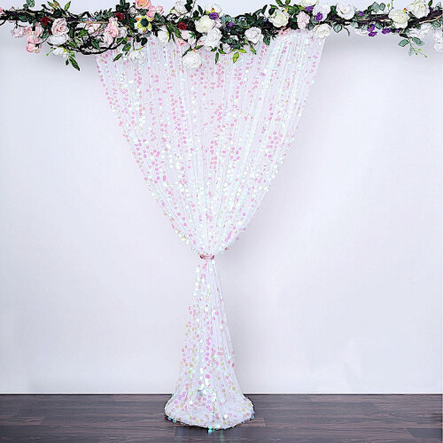 BalsaCircle8ft x 8ft Iridescent Round Sequin Backdrop 1