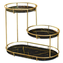 Suporte de Luxo em Ferro Fundido com Proteção UV para Cosméticos, Organizador de Maquiagem, Prateleira para Penteadeira, Suporte para Gaiola de