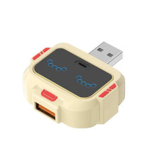 Intelligenter USB-Sprachkonverter mit Steckdosenbeleuchtung, Englischer Sprachsteuerung, Steckdosenerweiterung, Dockingstation und