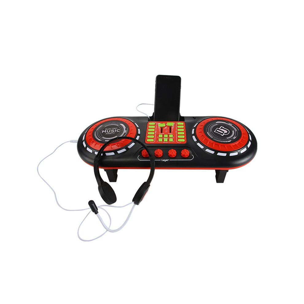 Tauoh Dj Mixer For Kids Toys Dj Turntable Music Mixer Toy Multi Function Percussion Musical Toy Connectable Phone