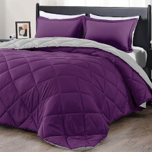 Set de pilotă twin violet și gri, 2 piese