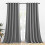 Silver Grey Blackout Curtain Panels Thermal Insulated 1