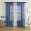 Ensfarvede transparente gardiner lysfiltrerende 2 paneler 54" x 1