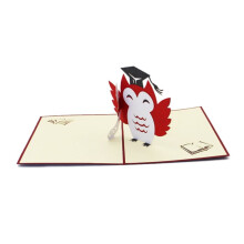Cartão de formatura 3D em formato de chapéu de doutor (1 peça)