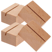 Porta-cartões de madeira para mesa de jantar (4 peças)