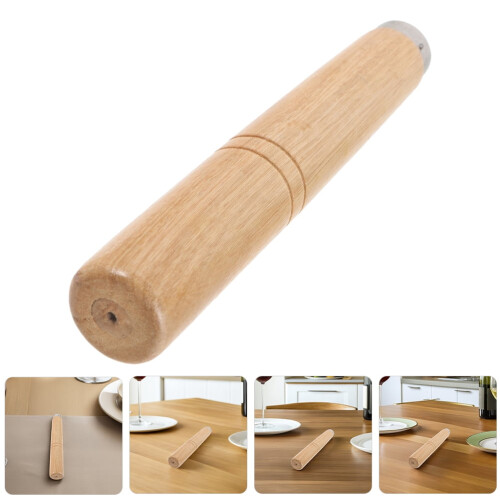 2Pcs Replacement Wooden Spatula Handle Light Yellow Anti-Scald Solid Wood Handle For Kitchen Utensils