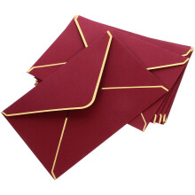 50Pcs Blank Wedding Envelopes Red Paper for Elegant Invitations and Corporate Events