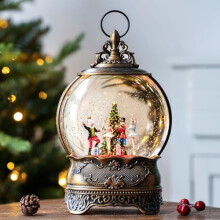 Christmas Snow Globe Lantern with Clara, Nutcracker & Mouse King – Musical, Glittering Holiday Decor – Compatible with Christmas Tree