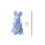 Flocked Bunny Ornament Blue Easter Tree Decor 2