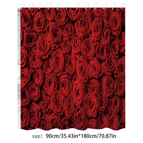 Κουρτίνα μπάνιου για την ημέρα του Αγίου Βαλεντίνου με καρδιές που πέφτουν, 2
