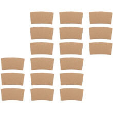 Fundas de papel para vasos, resistentes al calor y antideslizantes, color marrón claro (50 unidades)