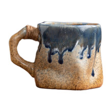 Mug à café en céramique, motif cristal minéral, 35 cl