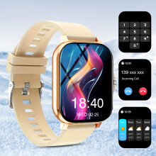 Unisex Smart Watch - Wireless Call/Dial, Multi-Sports Modes, Long Battery, Custom Wallpaper, for compatible with iPhone & Android
