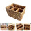 1 Set Woven Cutlery Holder Handmade Weaving Rectangular Shape Light Brown For Tableware Storage In Dining Room 3