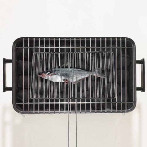 Ανθεκτική σχάρα ψησίματος BBQ από ανοξείδωτο ατσάλι για ψάρια, κρέας, λαχανικά και 2