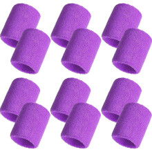 12-Pack Wrist Sweatbands for Men & Women, Moisture-Wicking, Compatible with Tennis, Basketball, Football, Gym