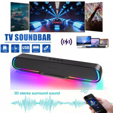 Portable Wireless Sound Bar with 5.0 Stereo Bass, RCA/AUX/TF Inputs — Ideal for Home, Parties, Outdoor & Travel