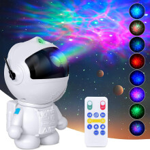 Astronaut Galaxy Projector with Nebula & 8 Modes, LED Starry Night Light with Remote – Compatible with Kids, Boys, Adults