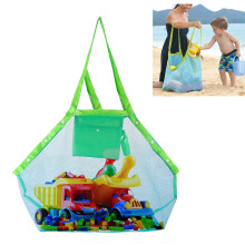 Geantă de plajă din plasă, albastră, mare, pentru depozitarea jucăriilor, pachet de 1