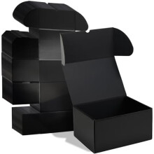 10x7x5 Black Shipping Boxes Set of 20 Corrugated Cardboard Mailer Boxes for Packaging Small Business Mailing Gifts