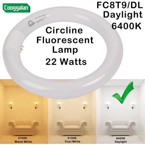 Lâmpada fluorescente circular FC8T9T9 de 22W e 8 polegadas 2