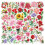 Aufkleber Blumen und Blätter 50er-Pack MultiColor 1
