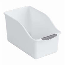 Curved Plastic Storage Bins Set - Multipurpose Home Organization Boxes for Cleaning Supplies & Household Essentials