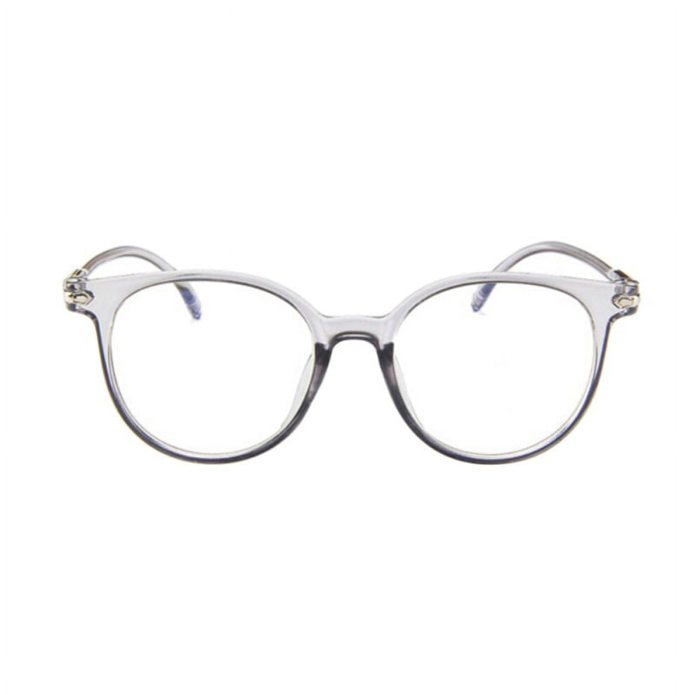 Blue Light Blocking Glasses for Computer Gaming, Anti-Eye Strain, Stylish Oval Candy Color, Non-Prescription, Compatible with All Faces