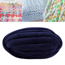 Hilo grueso, hilo tubular jumbo, hilo lavable para tejer a mano, hilo voluminoso para tejer con los brazos, hilo para hacer alfombras, mantas y