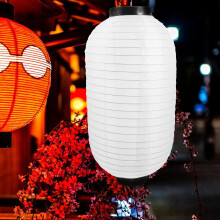 FRCOLOR2 peças Lanternas tradicionais japonesas de arame de ferro branco para uso externo