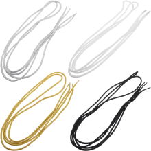 OUNONA 4 Pairs Wire Shoelaces Running Brown for Sneakers 's