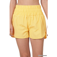 Shorts corta-vento casuais plus size com cós elástico para corrida e academia, com calcinha interna embutida.