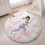Rainbow Round Rug Soft Shag 4 ft 1