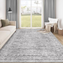 Tapis lavable 150 x 210 cm : Tapis d'intérieur marocain moderne à poils courts, antidérapant et géométrique, pour salon, chambre ou chambre
