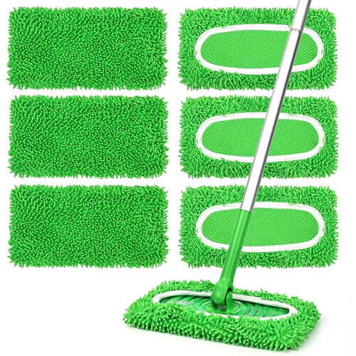 Microfiber Mop Pads Reusable 6 Pcs