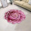Gallickan Rose Rug2ft, Στρογγυλά Χαλιά Χαριτωμένο Βελούδινο Χαλί σε Σχήμα Λουλουδιού Circle 4