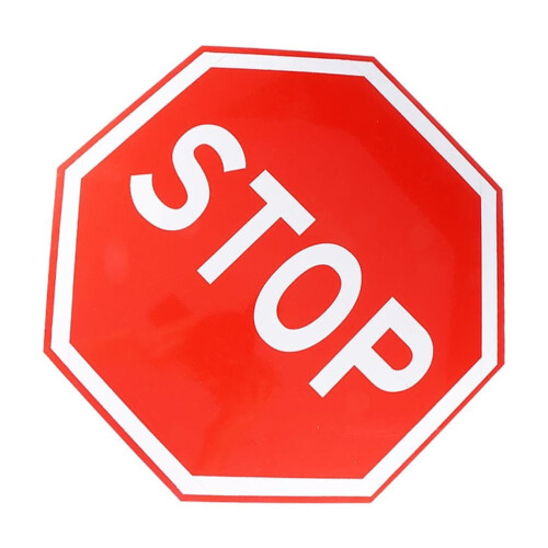 1 τεμάχιο 30x30cm Stop Traffic Πινακίδα Οδικής Ασφάλειας Ειδοποιήσεις Προσοχή