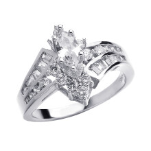 Clearance under $5 Women Stainless Steel Engagement Wedding Ring Sz 7