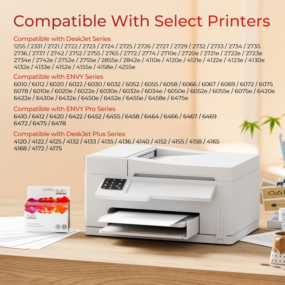 Junxiao 67XL Ink Cartridges Combo Pack, Compatible With Hp 67/67Xl, Works With Deskjet 2700Â4255E & Envy 6055Eâ6455E Series Black 9327961579521