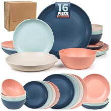Wheat Straw Dinnerware Set 16-Piece for 4