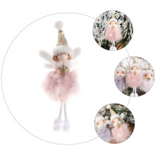 Décoration de sapin de Noël en forme d'ange, rose vintage, lot de 1