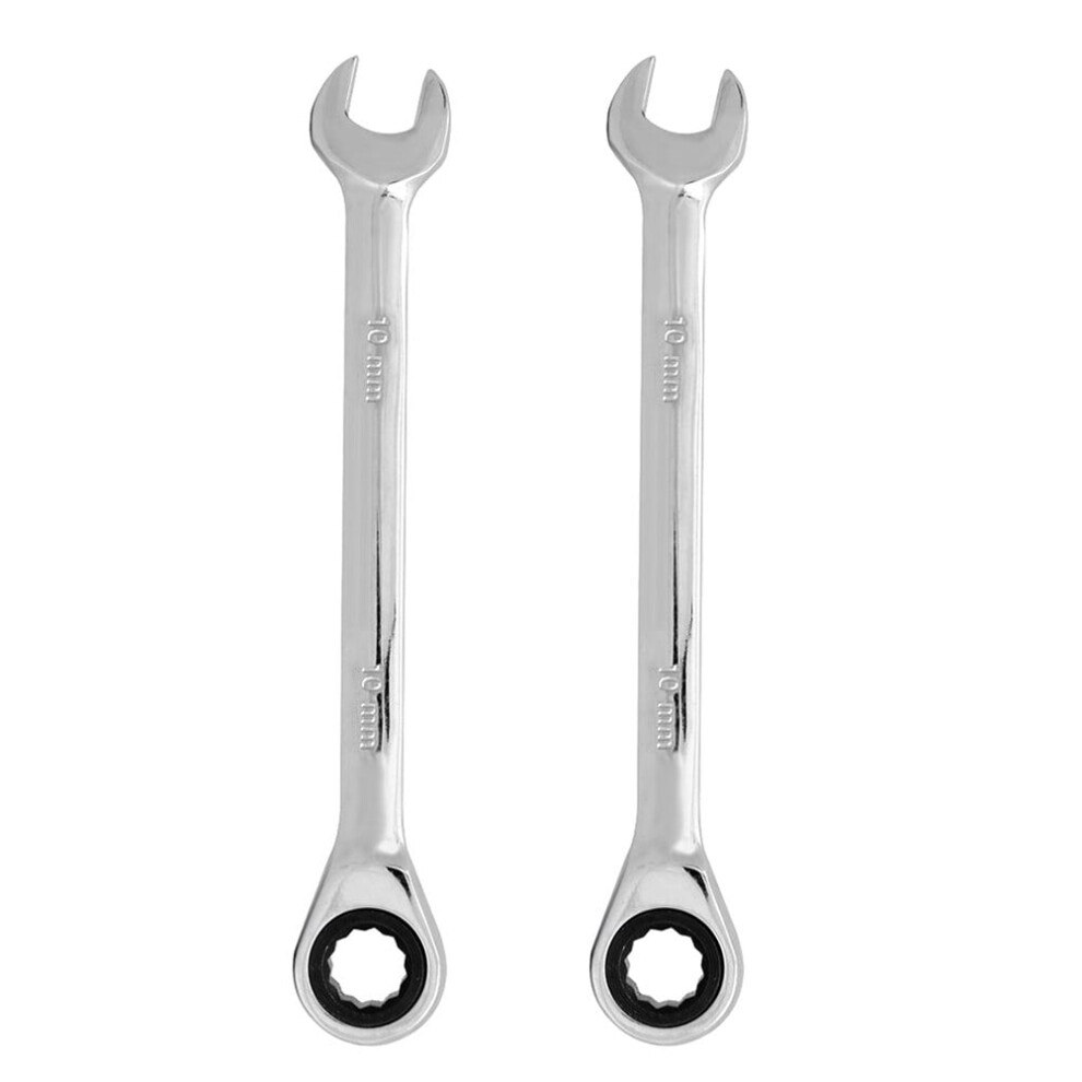 2Pcs 10Mm Two-Way Ratchet Quick-Release Easy To Use Tooth Round Head Ratchet Wrench 9327961582101