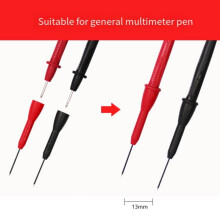 Universele 2 mm-stekker testprobes voor multimeters: zelfdoorborende stalen naald, niet-doorborende connector voor automonteurs en elektriciens (rood)