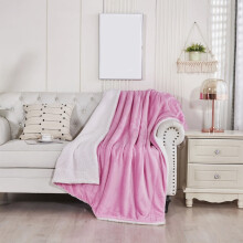 Couverture réversible et douce en polaire d'agneau - Jeté surdimensionné et chaud pour canapé, lit ou sofa, avec une texture douce et luxueuse et